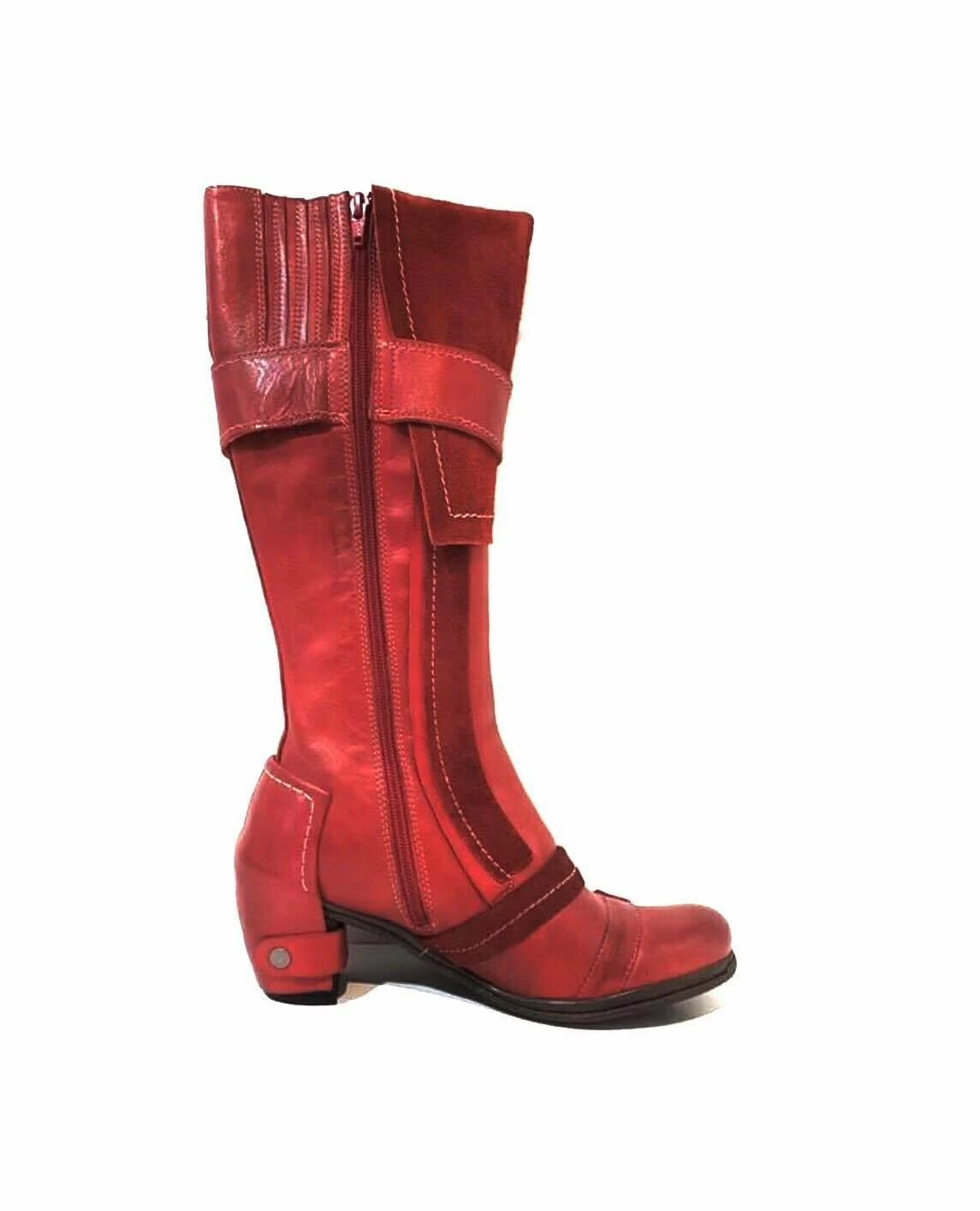 Eject Ladies Boots Eject EJW14-50 Dark Red Zip Knee High Boot Made In Portugal 3 Eject Ladies Boots Eject EJW14-50 Dark Red Zip Knee High Boot Made In Portugal - Image 3