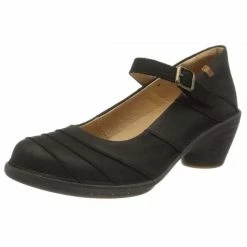 El Naturalista Ladies Shoes El Naturalista 5327 Aqua Pleasant Black Mary Jane Made In Spain