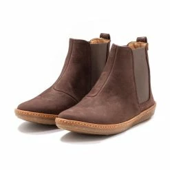 El Naturalista Ladies Boots El Naturalista 5310 Coral Brown Pleasant Pull On Boots Made In Spain