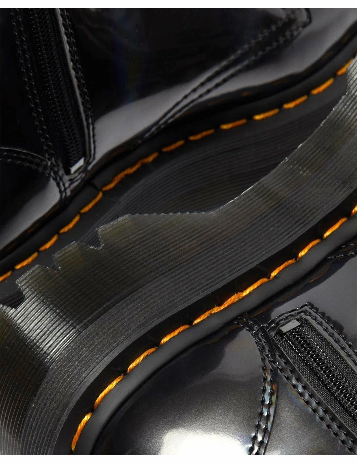Dr. Martens Boots Dr. Martens Jadon Gunmetal Hologram Platform Ankle 8 Eyelet Boot 6 Dr. Martens Boots Dr. Martens Jadon Gunmetal Hologram Platform Ankle 8 Eyelet Boot - Image 6