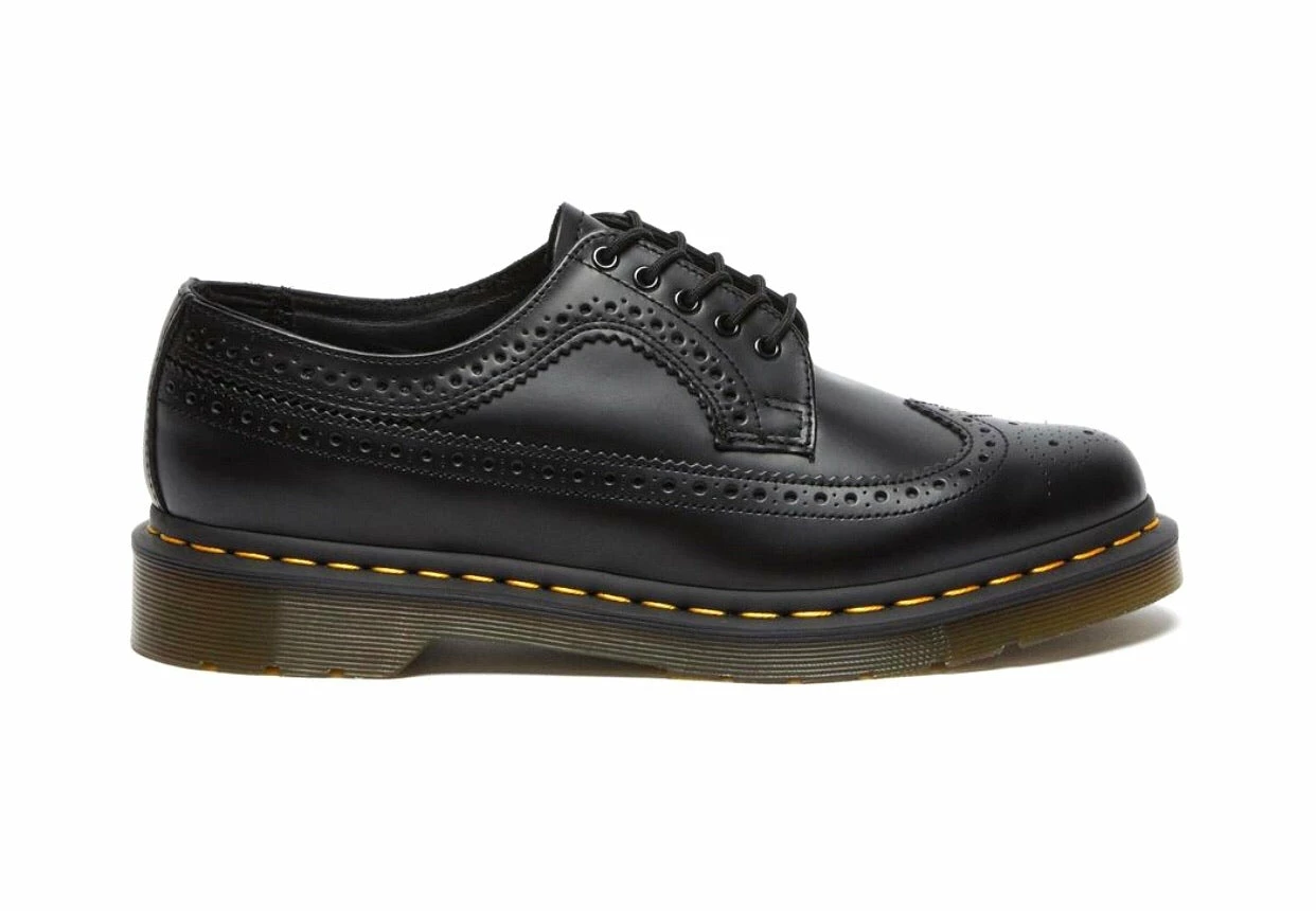 Dr. Martens Shoes Dr. Martens 3989 Black Smooth Yellow Stitch Brogue 5 Eyelet Shoe 9 Dr. Martens Shoes Dr. Martens 3989 Black Smooth Yellow Stitch Brogue 5 Eyelet Shoe - Image 9