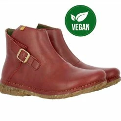 El Naturalista Ladies Boots El Naturalista 5460T Vegan Rioja Zip Ankle Boots Made In Spain