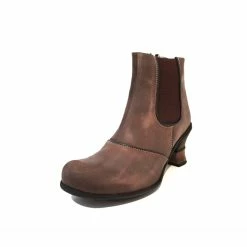 Eject Ladies Boots Eject EJW16-18 Brown Zip Chelsea Ankle Boot Made In Portugal