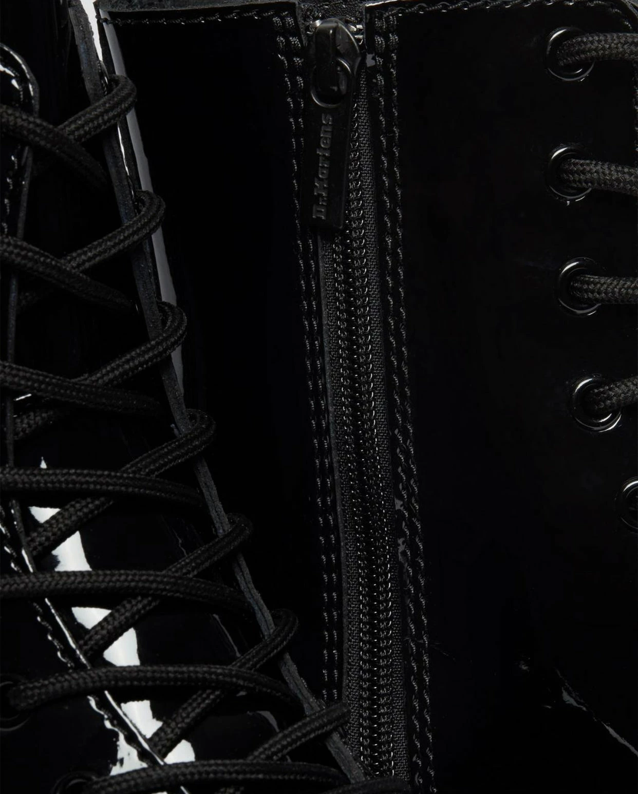 Dr. Martens Boots Dr. Martens Jadon Black Patent Zip Platform Ankle 8 Eyelet Boot 3 Dr. Martens Boots Dr. Martens Jadon Black Patent Zip Platform Ankle 8 Eyelet Boot - Image 3