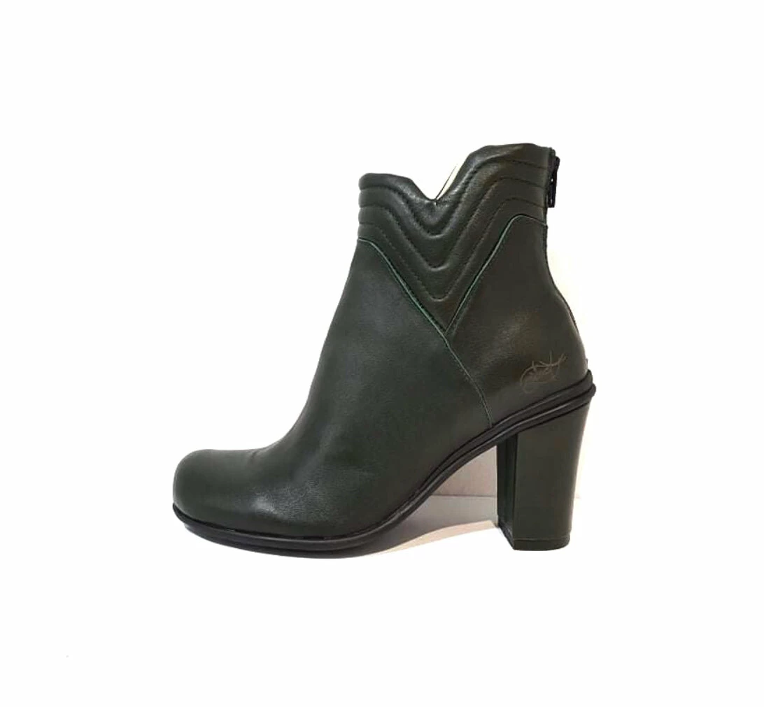Eject Ladies Boots Eject EJW21-07 Green Back Zip Ankle Boot Made In Portugal 2 Eject Ladies Boots Eject EJW21-07 Green Back Zip Ankle Boot Made In Portugal - Image 2