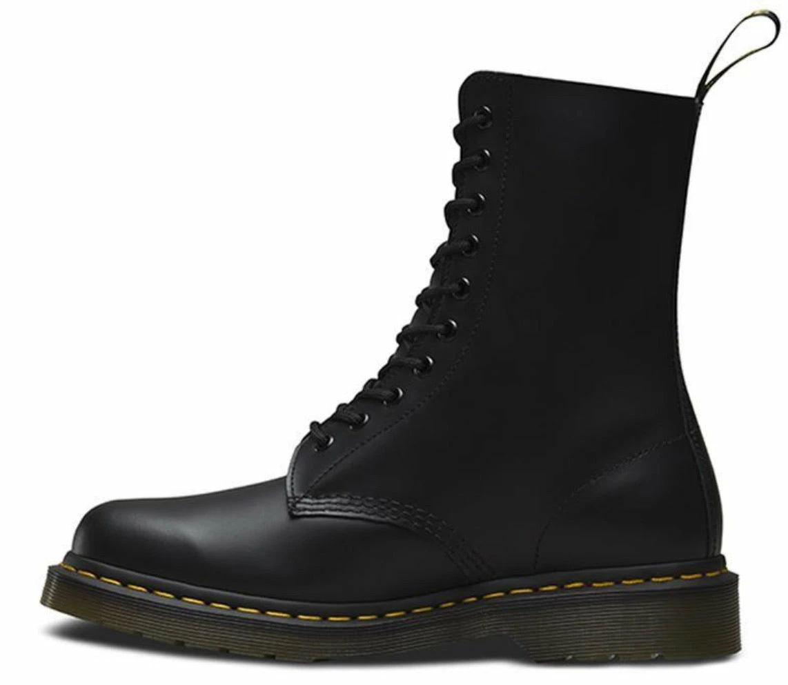 Dr. Martens Boots Dr. Martens 1490 Black Smooth 10 Eyelet Boot 3 Dr. Martens Boots Dr. Martens 1490 Black Smooth 10 Eyelet Boot - Image 3