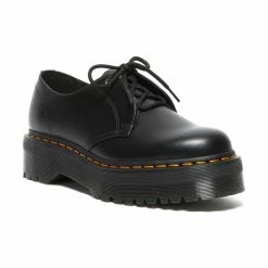 Dr. Martens Shoes Dr. Martens Jarrick Lo Black Smooth Platform 1 Eyelet Shoe