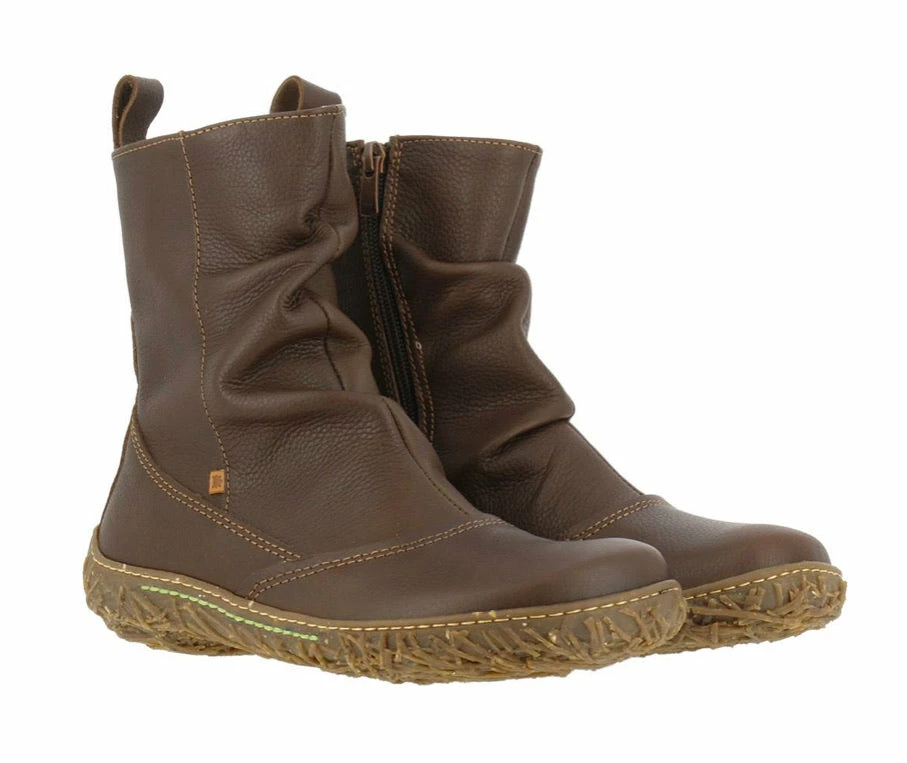 El Naturalista Ladies Boots El Naturalista N722 Brown Zip Mid Calf Boots Made In Spain 1 El Naturalista Ladies Boots El Naturalista N722 Brown Zip Mid Calf Boots Made In Spain