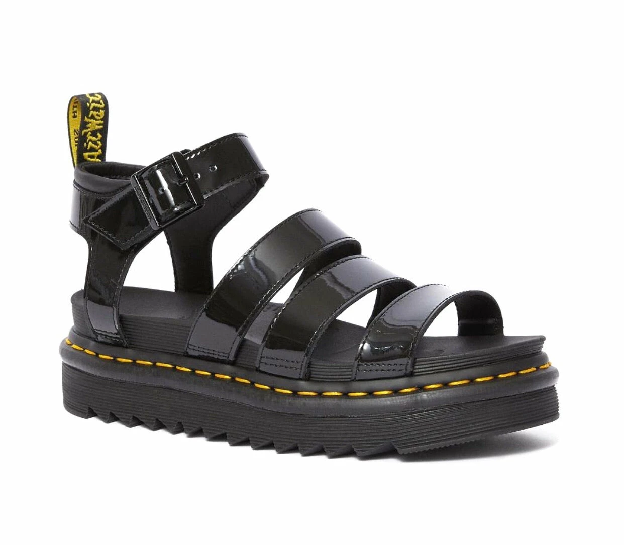 Dr. Martens Shoes Dr. Martens Blaire Chunky Black Patent Sandal Buckle 3 Strap 1 Dr. Martens Shoes Dr. Martens Blaire Chunky Black Patent Sandal Buckle 3 Strap