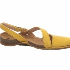 El Naturalista Ladies Shoes El Naturalista 5813 Panglao Curry Yellow Pleasant Flats Made In Spain