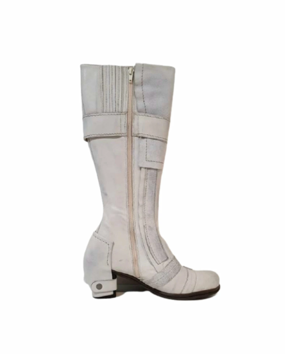 Eject Ladies Boots Eject EJW14-50 White Zip Knee High Boot Made In Portugal 5 Eject Ladies Boots Eject EJW14-50 White Zip Knee High Boot Made In Portugal - Image 5