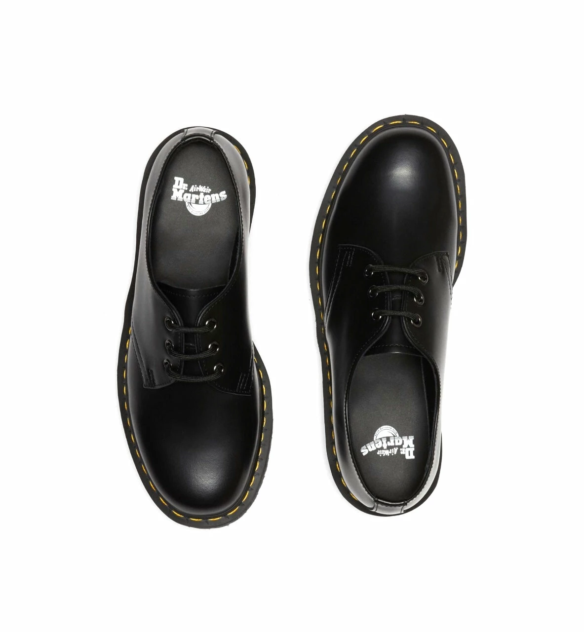 Dr. Martens Shoes Dr. Martens 1461 Quad Black Smooth Platform 3 Eyelet Shoe 5 Dr. Martens Shoes Dr. Martens 1461 Quad Black Smooth Platform 3 Eyelet Shoe - Image 5
