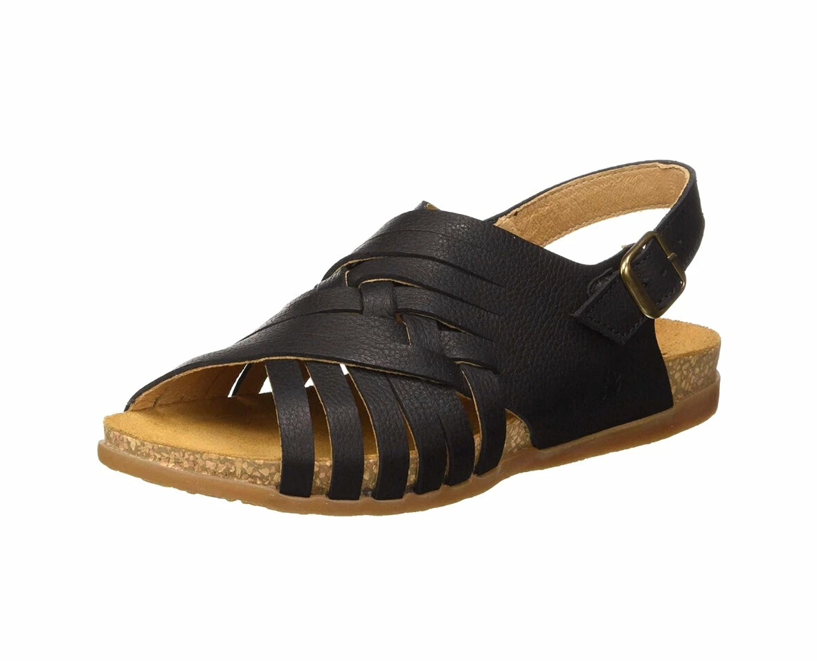 El Naturalista Ladies Shoes El Naturalista 5246 Zumaia Black Soft Grain Sandals Made In Spain 6 El Naturalista Ladies Shoes El Naturalista 5246 Zumaia Black Soft Grain Sandals Made In Spain - Image 6