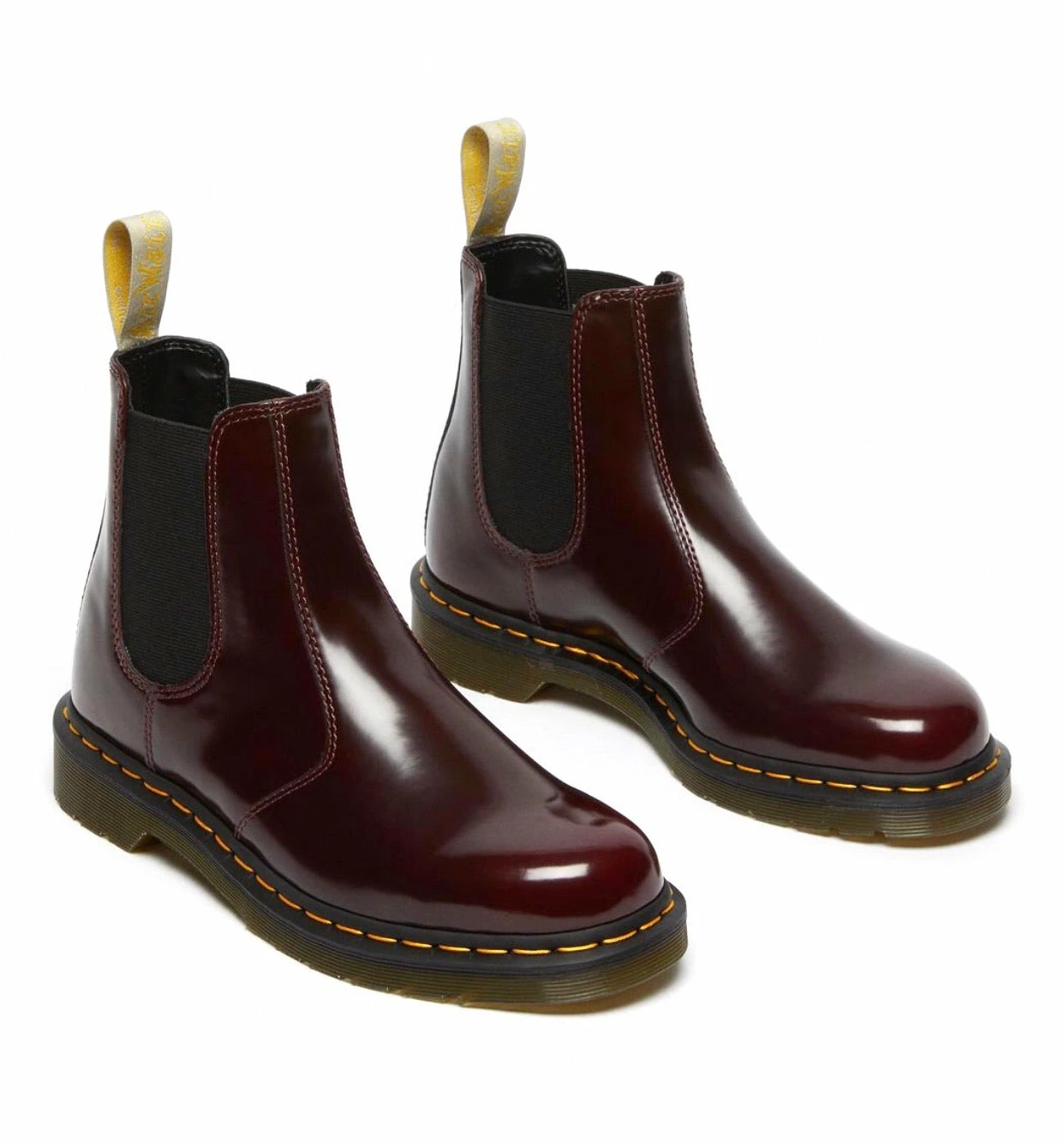 Dr. Martens Boots Dr. Martens 2976 Cherry Red Vegan Chelsea Boot 2 Dr. Martens Boots Dr. Martens 2976 Cherry Red Vegan Chelsea Boot - Image 2