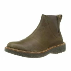 El Naturalista Ladies Boots El Naturalista 5570 Volcano Olive Chelsea Ankle Boot Made In Spain