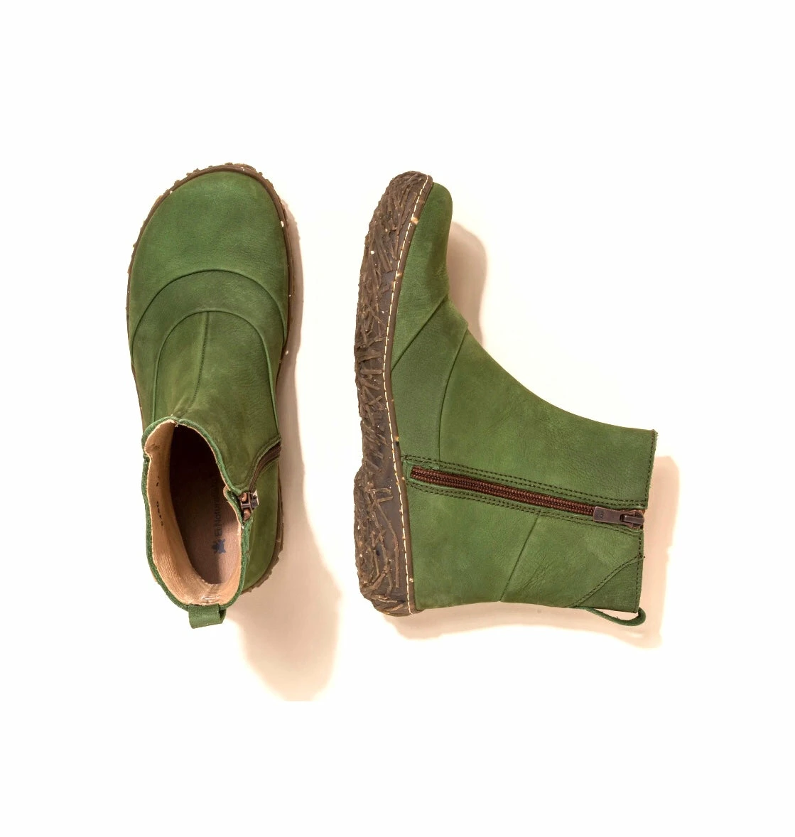 El Naturalista Ladies Boots El Naturalista 5450 Selva Green Nido Zip Ankle Boot Made In Spain 5 El Naturalista Ladies Boots El Naturalista 5450 Selva Green Nido Zip Ankle Boot Made In Spain - Image 5
