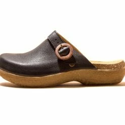 El Naturalista Ladies Shoes El Naturalista 5701 Black Wakatiwai Buckle Clog Made In Spain