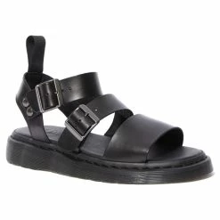 Dr. Martens Shoes Dr. Martens Gryphon Black Brando Leather Gladiator Sandal