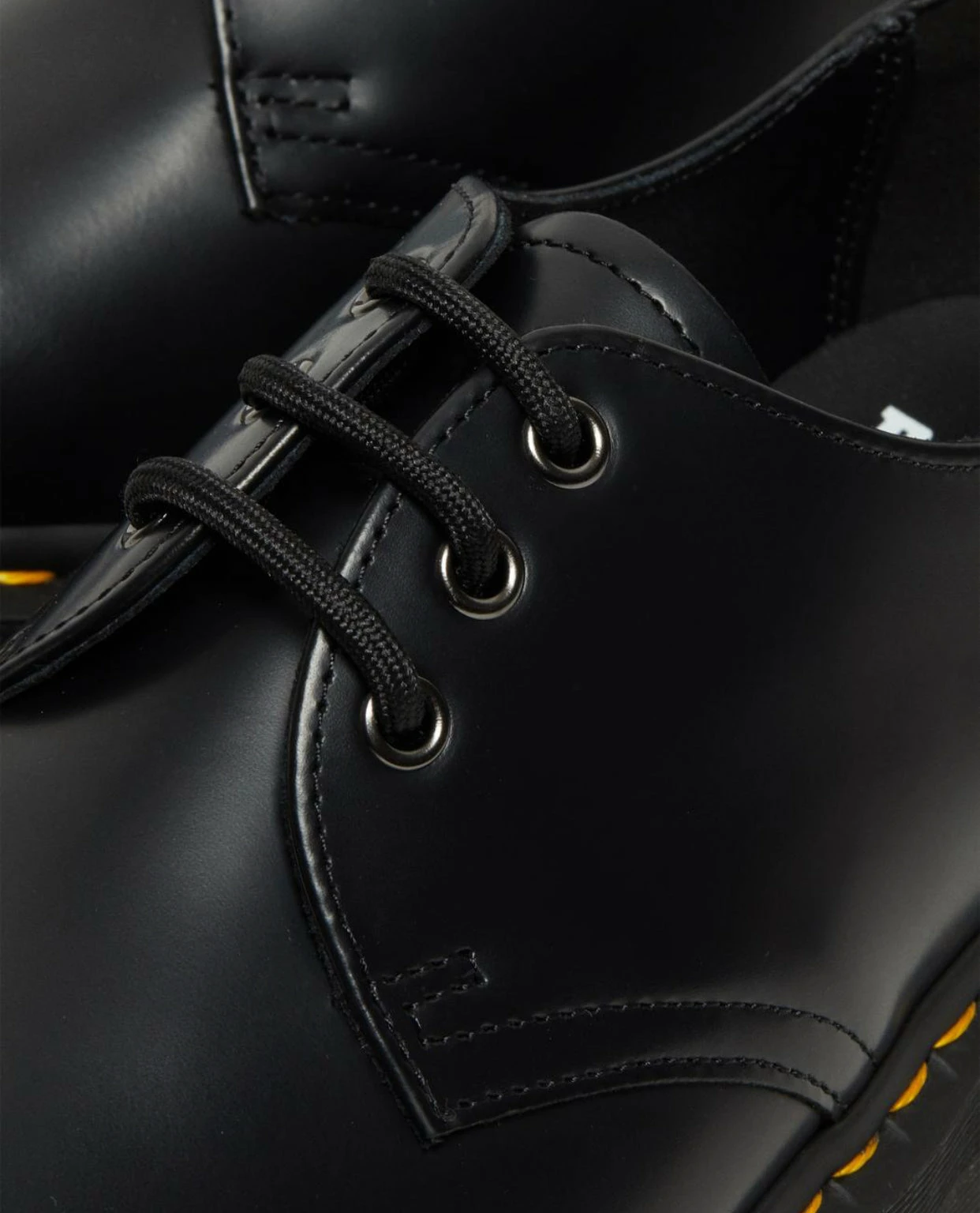 Dr. Martens Shoes Dr. Martens 1461 Quad Black Smooth Platform 3 Eyelet Shoe 9 Dr. Martens Shoes Dr. Martens 1461 Quad Black Smooth Platform 3 Eyelet Shoe - Image 9