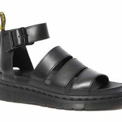 Dr. Martens Shoes Dr. Martens Clarissa II Brando Black Sandal Buckle 3 Ankle Strap