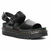 Dr. Martens Shoes Dr. Martens Voss Black Patent Lamper 2 Buckle Sandal