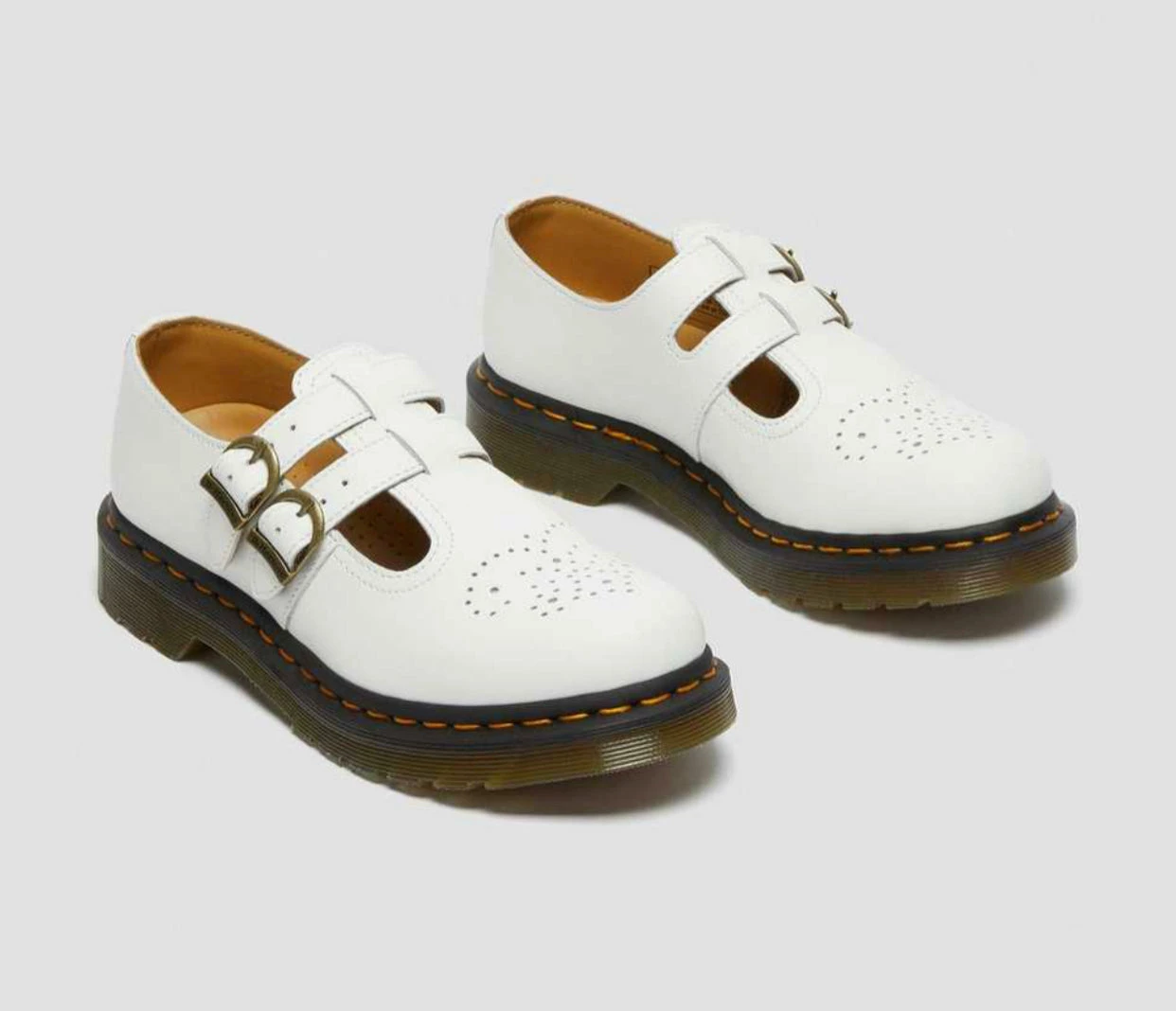 Dr. Martens Shoes Dr. Martens 8065 White Smooth Mary Jane 2 Dr. Martens Shoes Dr. Martens 8065 White Smooth Mary Jane - Image 2