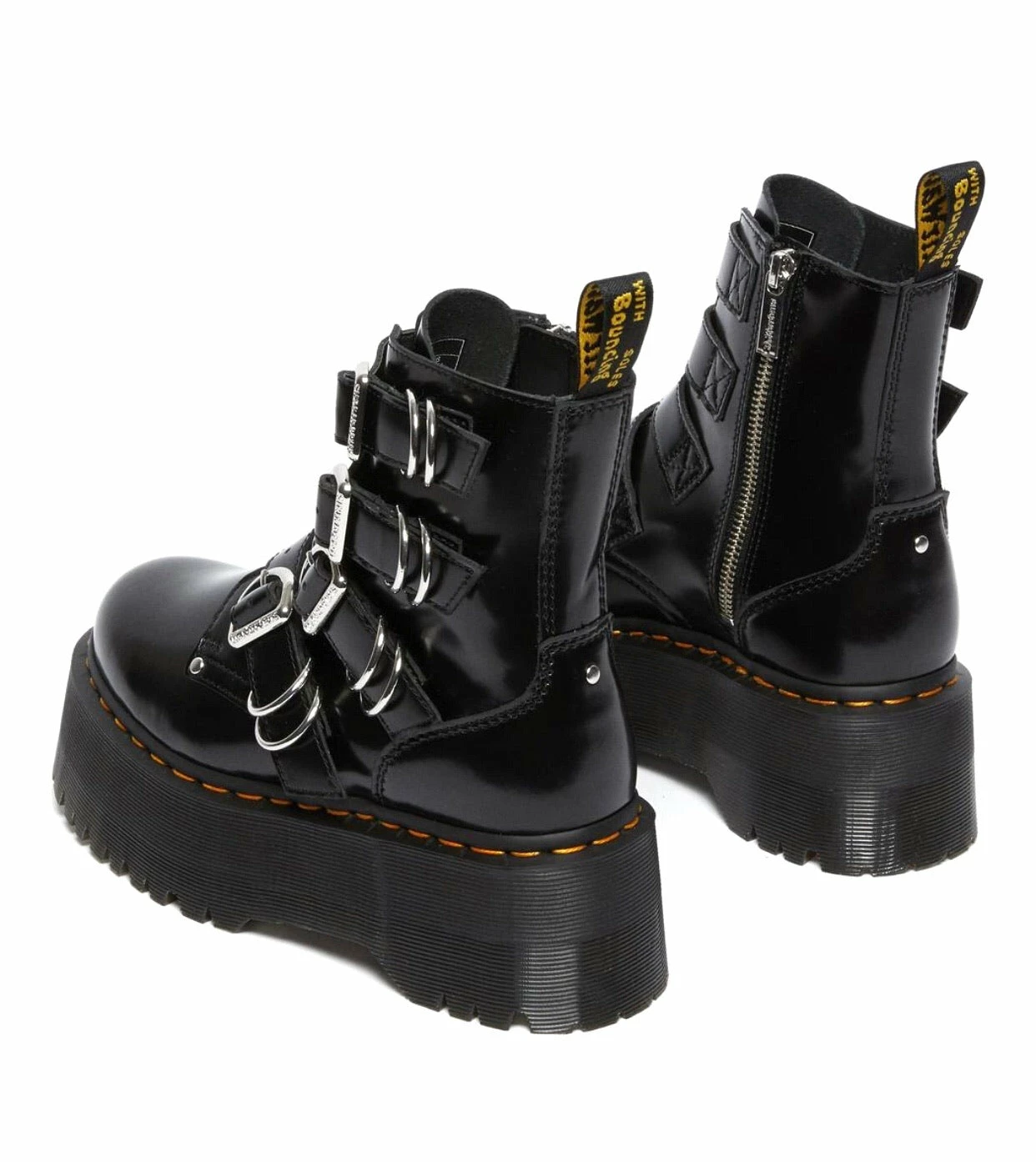 Dr. Martens Boots Dr. Martens Jadon Max Hardware Black 4 Strap Zip Platform Ankle Boot 7 Dr. Martens Boots Dr. Martens Jadon Max Hardware Black 4 Strap Zip Platform Ankle Boot - Image 7