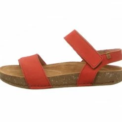 El Naturalista Ladies Shoes El Naturalista 5790 Coral Red Balance Pleasant Sandals Made In Spain