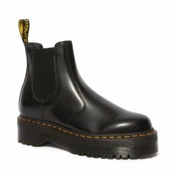 Dr. Martens Boots Dr. Martens 2976 Quad Black Leather Platform Chelsea Boot