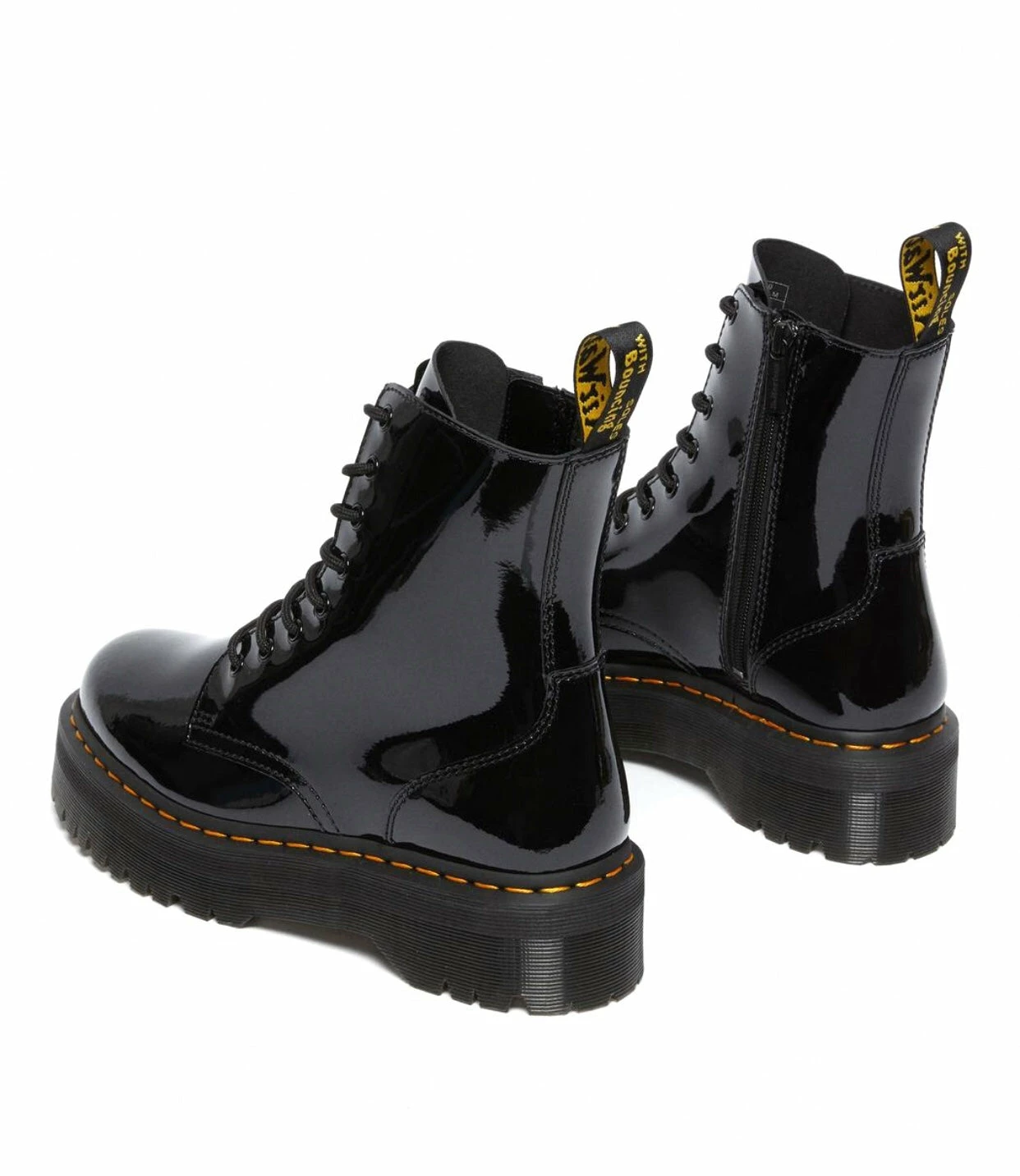 Dr. Martens Boots Dr. Martens Jadon Black Patent Zip Platform Ankle 8 Eyelet Boot 7 Dr. Martens Boots Dr. Martens Jadon Black Patent Zip Platform Ankle 8 Eyelet Boot - Image 7