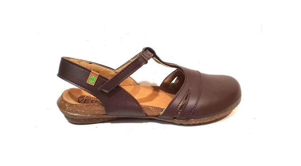 El Naturalista Ladies Shoes El Naturalista N5062 Brown Vegan Mary Jane Flats Made In Spain 2 El Naturalista Ladies Shoes El Naturalista N5062 Brown Vegan Mary Jane Flats Made In Spain - Image 2