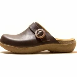 El Naturalista Ladies Shoes El Naturalista 5701 Brown Wakatiwai Buckle Clog Made In Spain