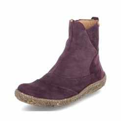 El Naturalista Ladies Boots El Naturalista 5450 Mora Purple Nido Zip Ankle Boot Made In Spain