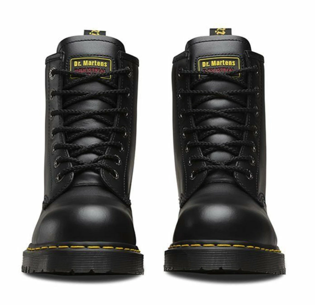 Dr. Martens Boots Dr. Martens Black Icon Steel Toe Fine Haircell Ankle 7 Eyelet Boot 5 Dr. Martens Boots Dr. Martens Black Icon Steel Toe Fine Haircell Ankle 7 Eyelet Boot - Image 5