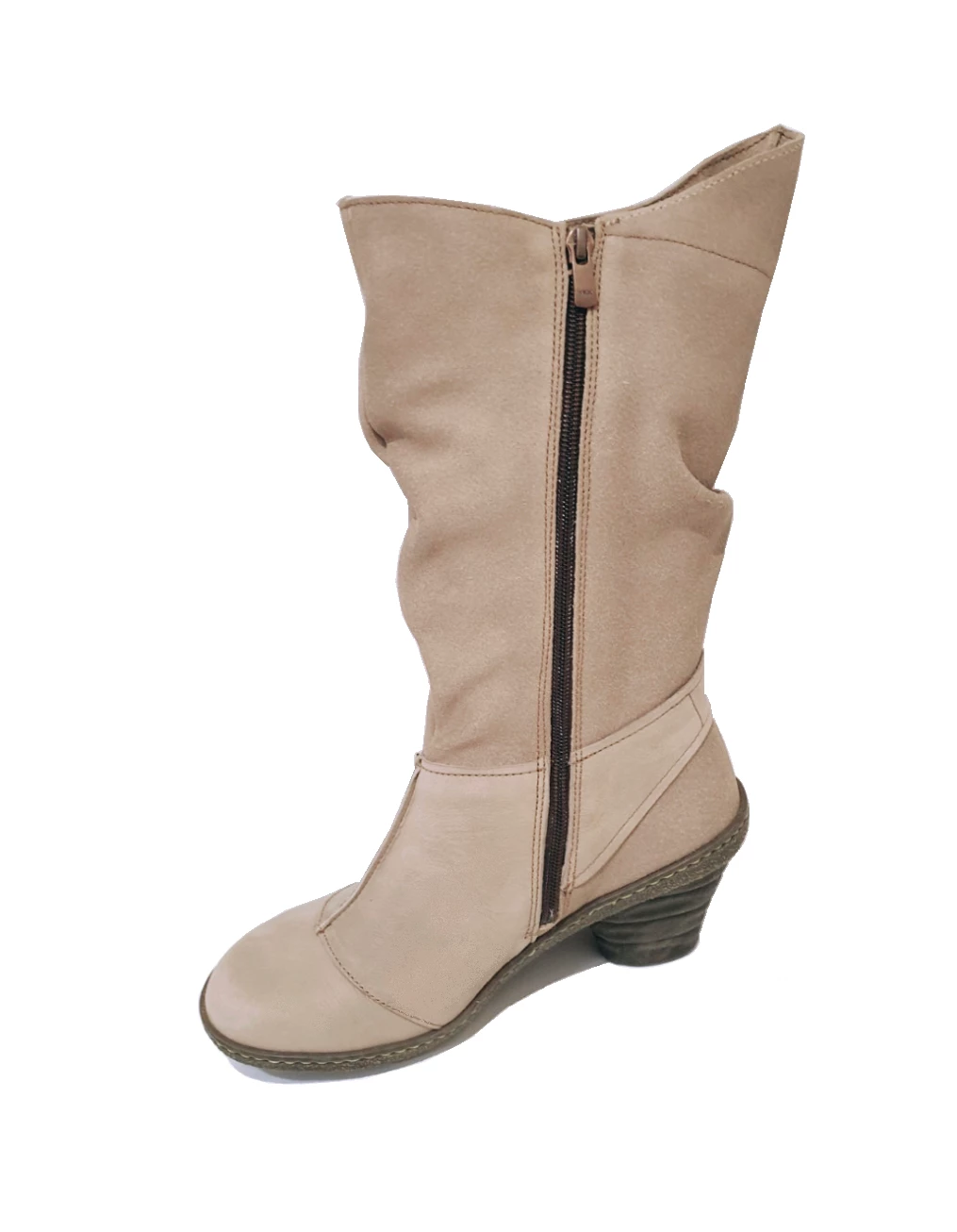El Naturalista Ladies Boots El Naturalista N777 Piedra Beige Antique Wax Zip High Boots Made In Spain 5 El Naturalista Ladies Boots El Naturalista N777 Piedra Beige Antique Wax Zip High Boots Made In Spain - Image 5