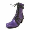Eject Ladies Boots Eject EJW17-18 Viola Black 10 Eyelet Zip Mid Calf Boot Made In Portugal