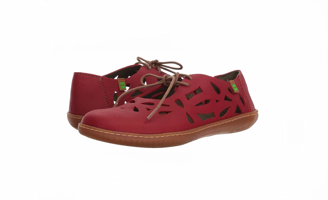 El Naturalista Ladies Shoes El Naturalista 5271 Tibet Red Perforated Leather 2 Eyelet Shoe Made In Spain 6 El Naturalista Ladies Shoes El Naturalista 5271 Tibet Red Perforated Leather 2 Eyelet Shoe Made In Spain - Image 6