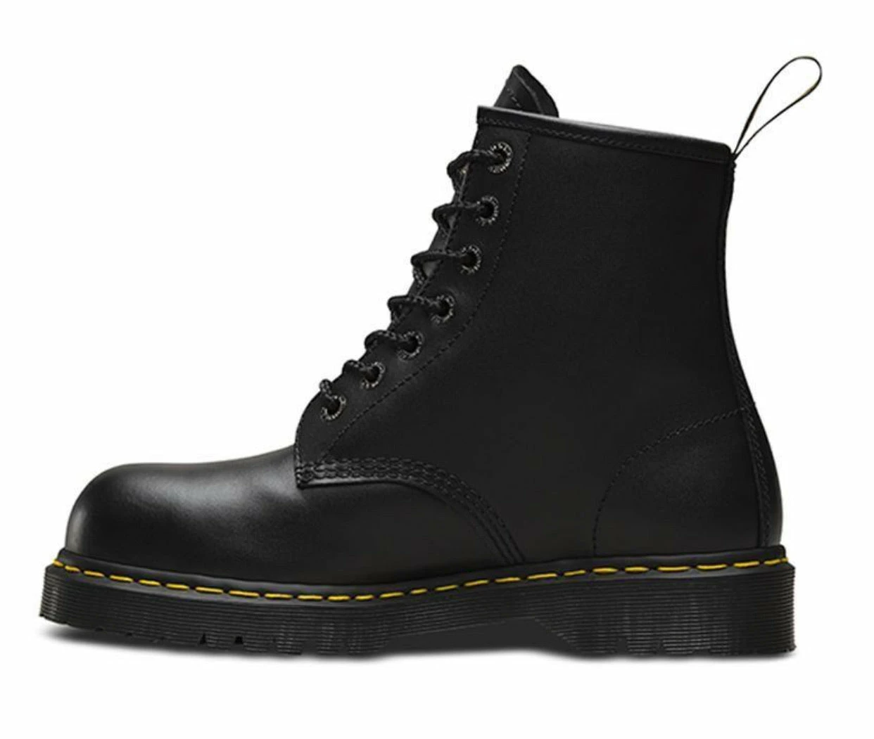 Dr. Martens Boots Dr. Martens Black Icon Steel Toe Fine Haircell Ankle 7 Eyelet Boot 3 Dr. Martens Boots Dr. Martens Black Icon Steel Toe Fine Haircell Ankle 7 Eyelet Boot - Image 3