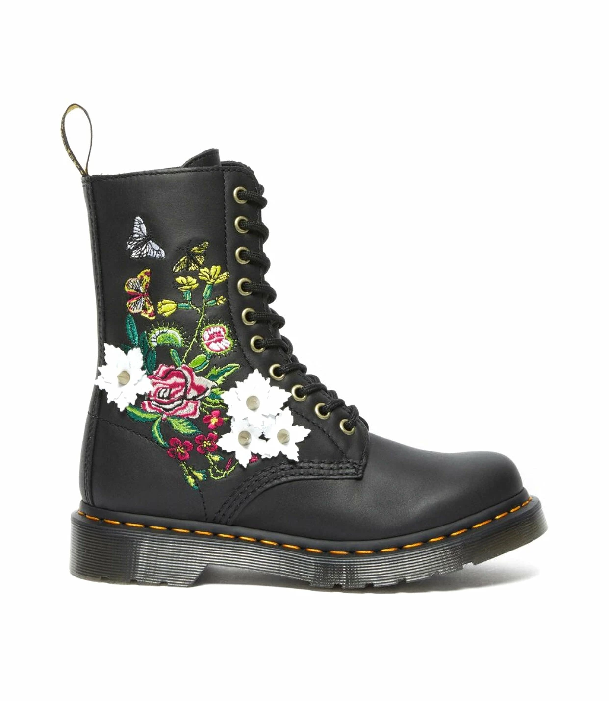 Dr. Martens Boots Dr. Martens 1490 Bloom Black Nappa Floral 10 Eyelet Boot 9 Dr. Martens Boots Dr. Martens 1490 Bloom Black Nappa Floral 10 Eyelet Boot - Image 9