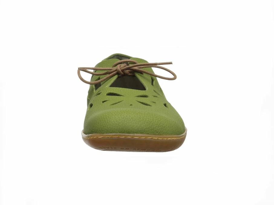 El Naturalista Ladies Shoes El Naturalista 5271 Green Perforated Leather 2 Eyelet Shoe Made In Spain 2 El Naturalista Ladies Shoes El Naturalista 5271 Green Perforated Leather 2 Eyelet Shoe Made In Spain - Image 2