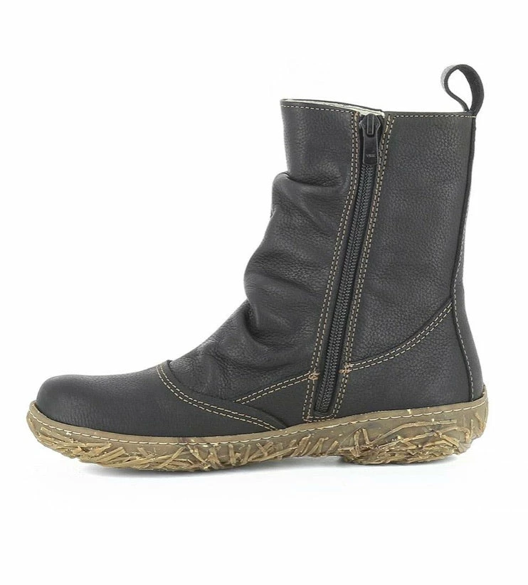 El Naturalista Ladies Boots El Naturalista N722 Black Zip Mid Calf Boots Made In Spain 2 El Naturalista Ladies Boots El Naturalista N722 Black Zip Mid Calf Boots Made In Spain - Image 2