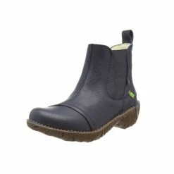 El Naturalista Ladies Boots El Naturalista N158 Ocean Blue Pull On Ankle Boot Made In Spain