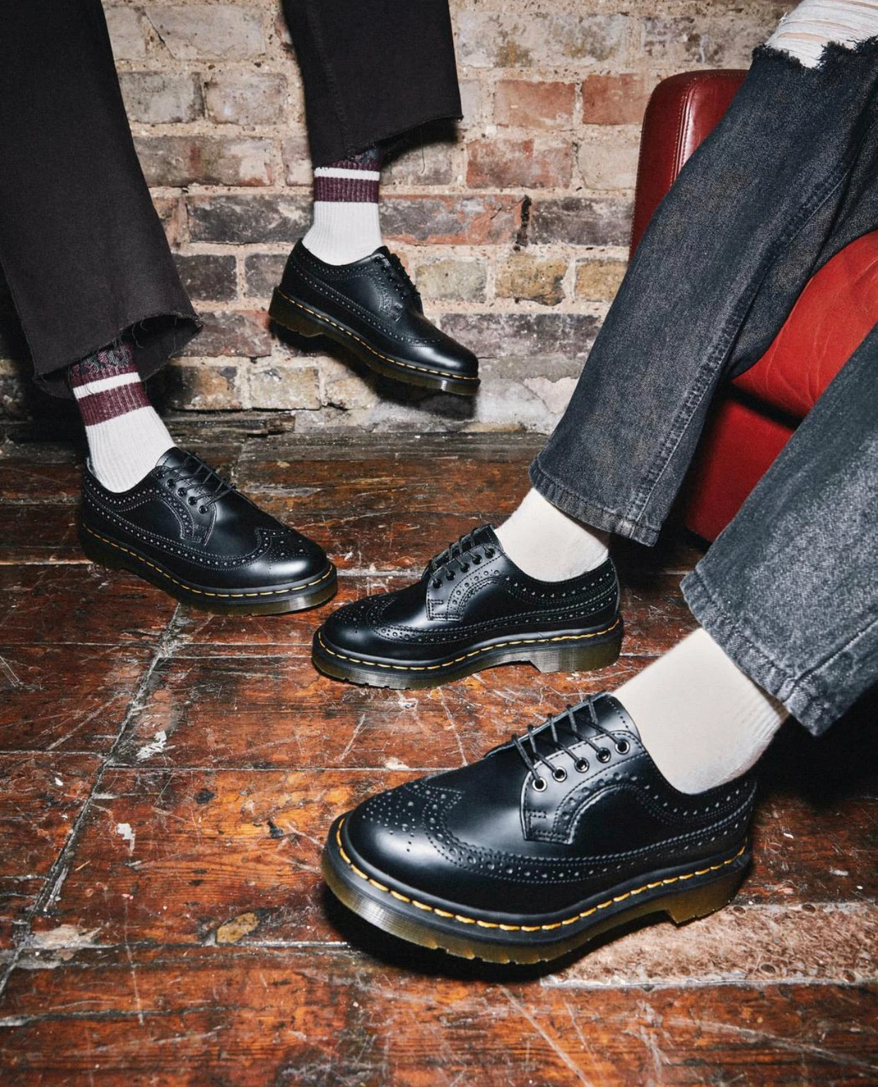 Dr. Martens Shoes Dr. Martens 3989 Black Smooth Yellow Stitch Brogue 5 Eyelet Shoe 5 Dr. Martens Shoes Dr. Martens 3989 Black Smooth Yellow Stitch Brogue 5 Eyelet Shoe - Image 5