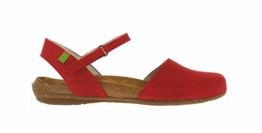El Naturalista Ladies Shoes El Naturalista N412 Tibet Red Flats Sandals Made In Spain 2 El Naturalista Ladies Shoes El Naturalista N412 Tibet Red Flats Sandals Made In Spain - Image 2
