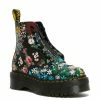 Dr. Martens Boots Dr. Martens Sinclair Black Floral Mash Up Backhand Zip Ankle 8 Eyelet Boot