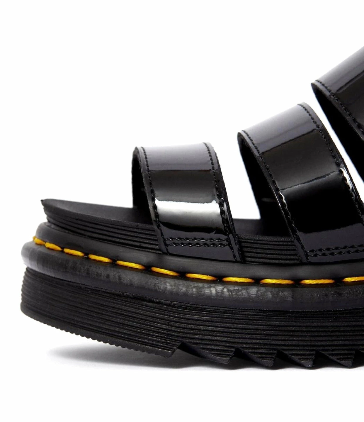 Dr. Martens Shoes Dr. Martens Blaire Chunky Black Patent Sandal Buckle 3 Strap 5 Dr. Martens Shoes Dr. Martens Blaire Chunky Black Patent Sandal Buckle 3 Strap - Image 5