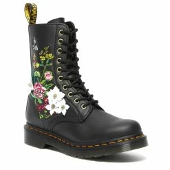 Dr. Martens Boots Dr. Martens 1490 Bloom Black Nappa Floral 10 Eyelet Boot