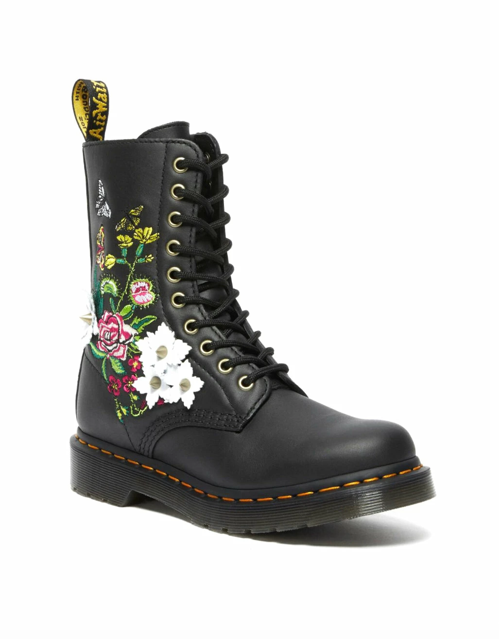 Dr. Martens Boots Dr. Martens 1490 Bloom Black Nappa Floral 10 Eyelet Boot 1 Dr. Martens Boots Dr. Martens 1490 Bloom Black Nappa Floral 10 Eyelet Boot