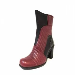 Eject Ladies Boots Eject EJW21-08 Purple Black Zip Mid Calf Boot Made In Portugal