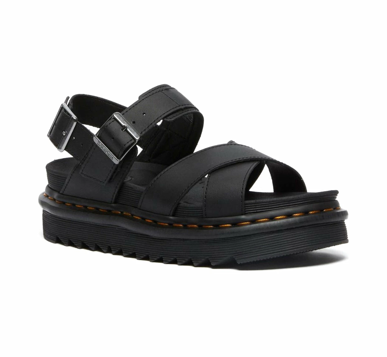 Dr. Martens Shoes Dr. Martens Voss II Black Hydro Leather Cross Strap Sandal 1 Dr. Martens Shoes Dr. Martens Voss II Black Hydro Leather Cross Strap Sandal